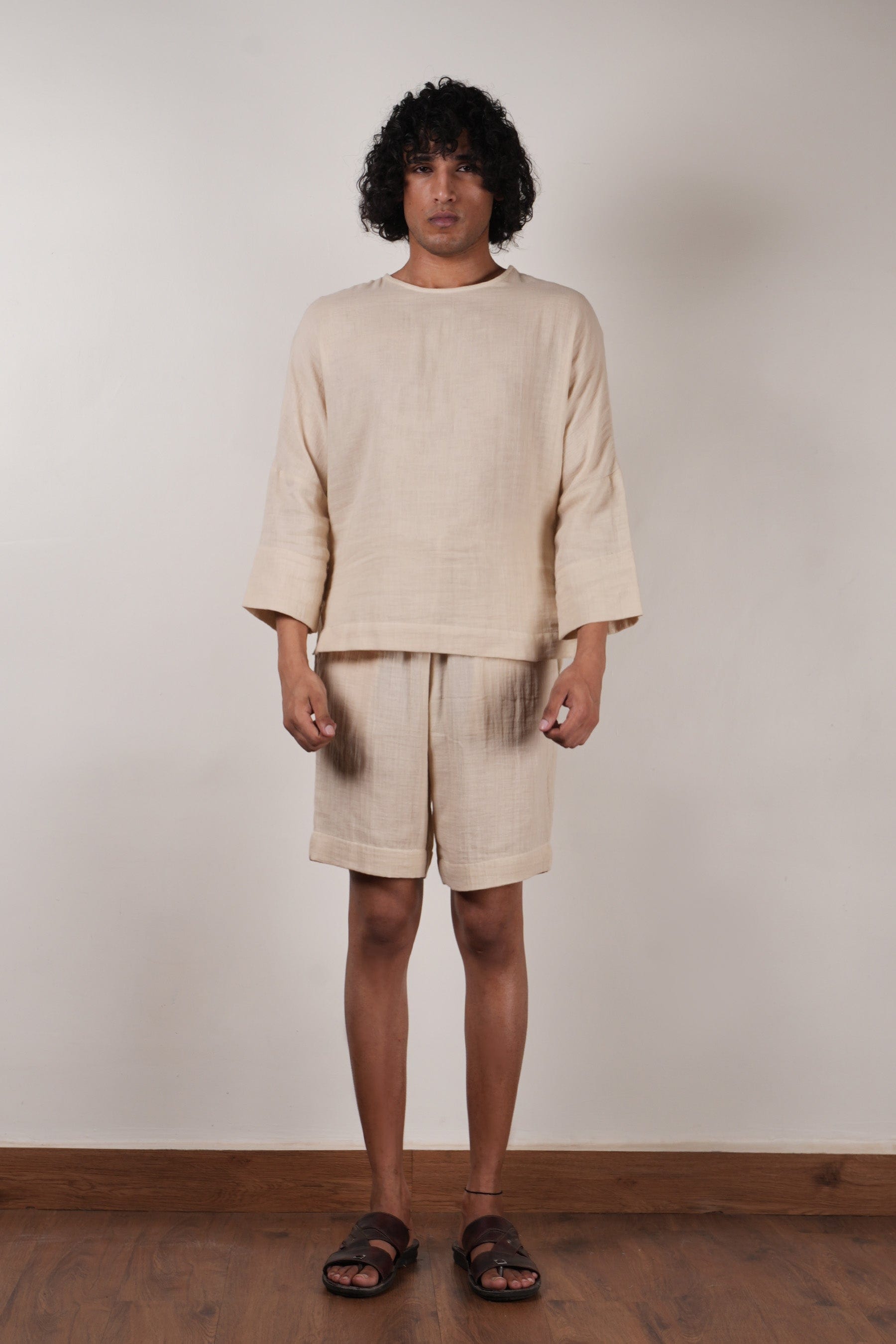 Mati Shirts & Tops Men's Crush Cotton Cream T-shirt