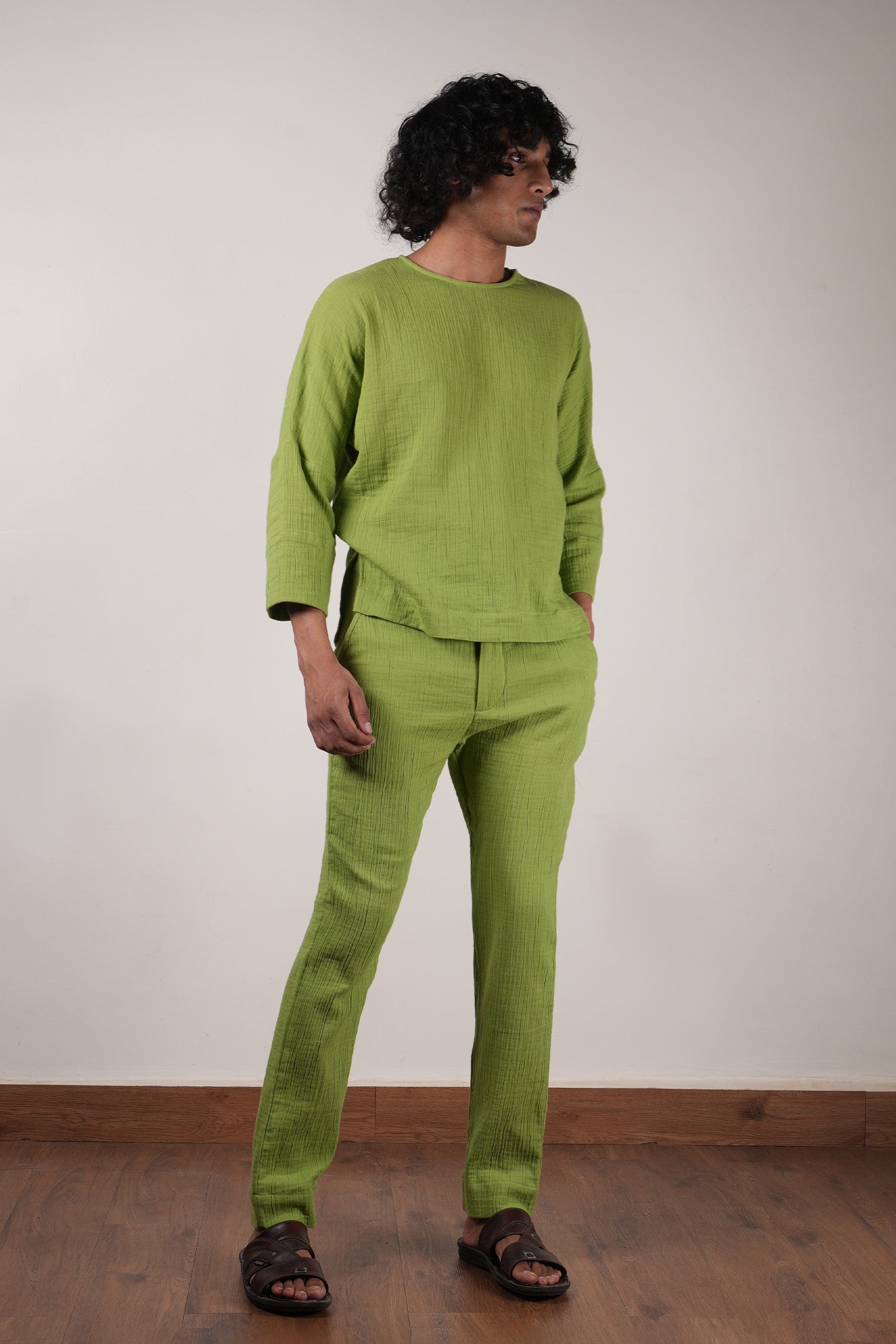 Mati Shirts & Tops S Men's Crush Cotton Green T-shirt