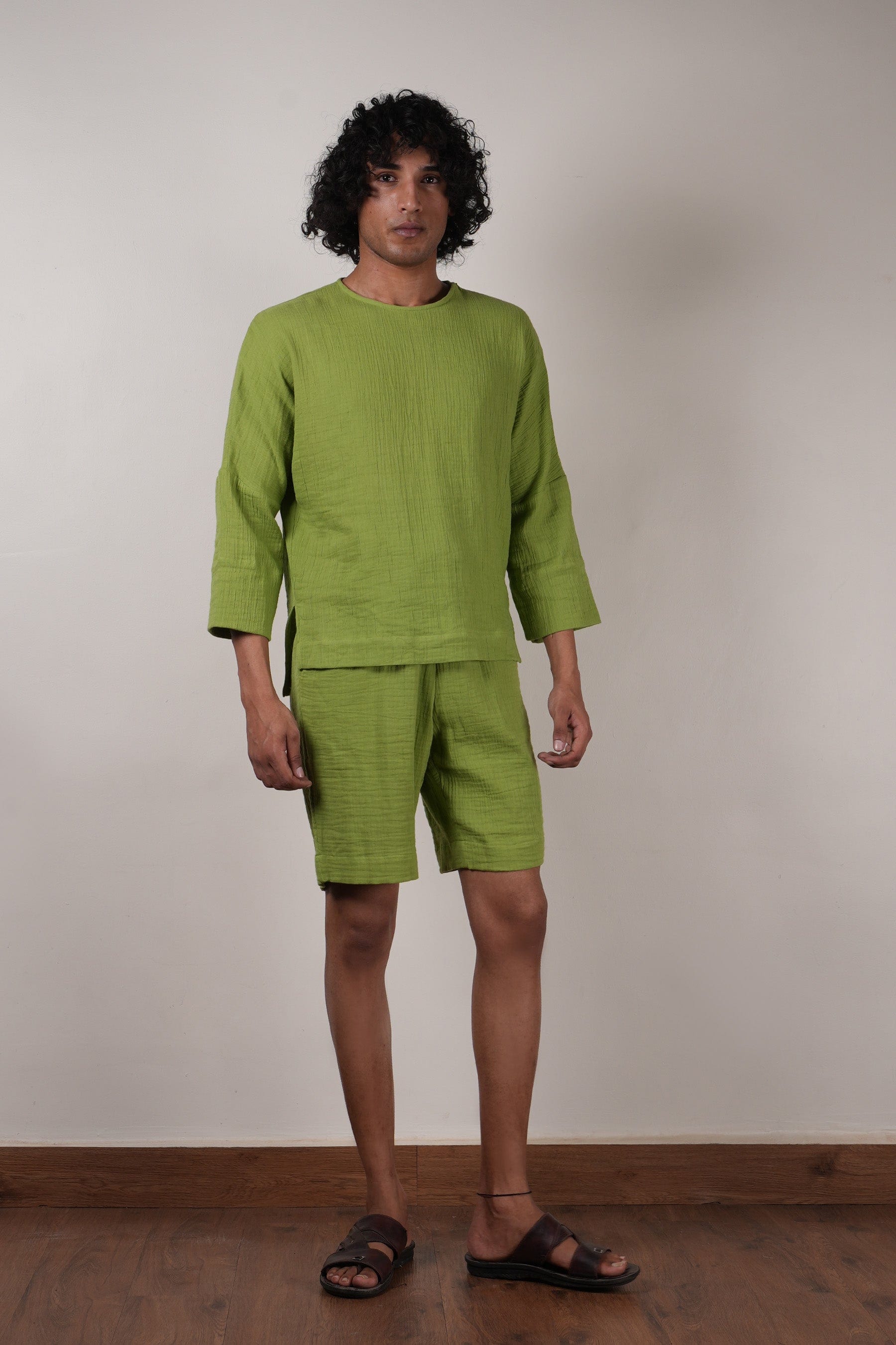 Mati Shorts Men's Crush Cotton Green Shorts