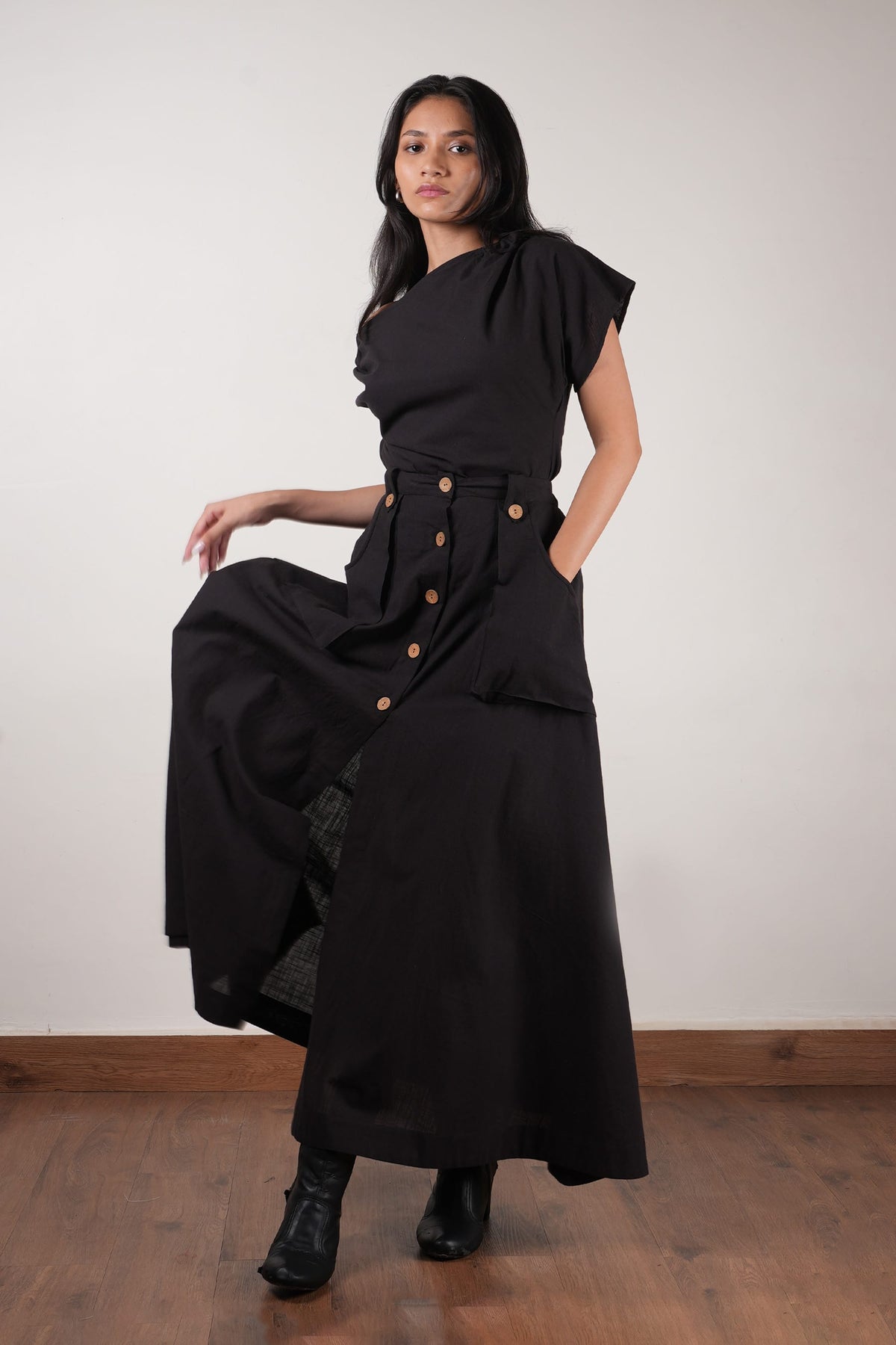 Mati skirts Safari Pocket Skirt-Black