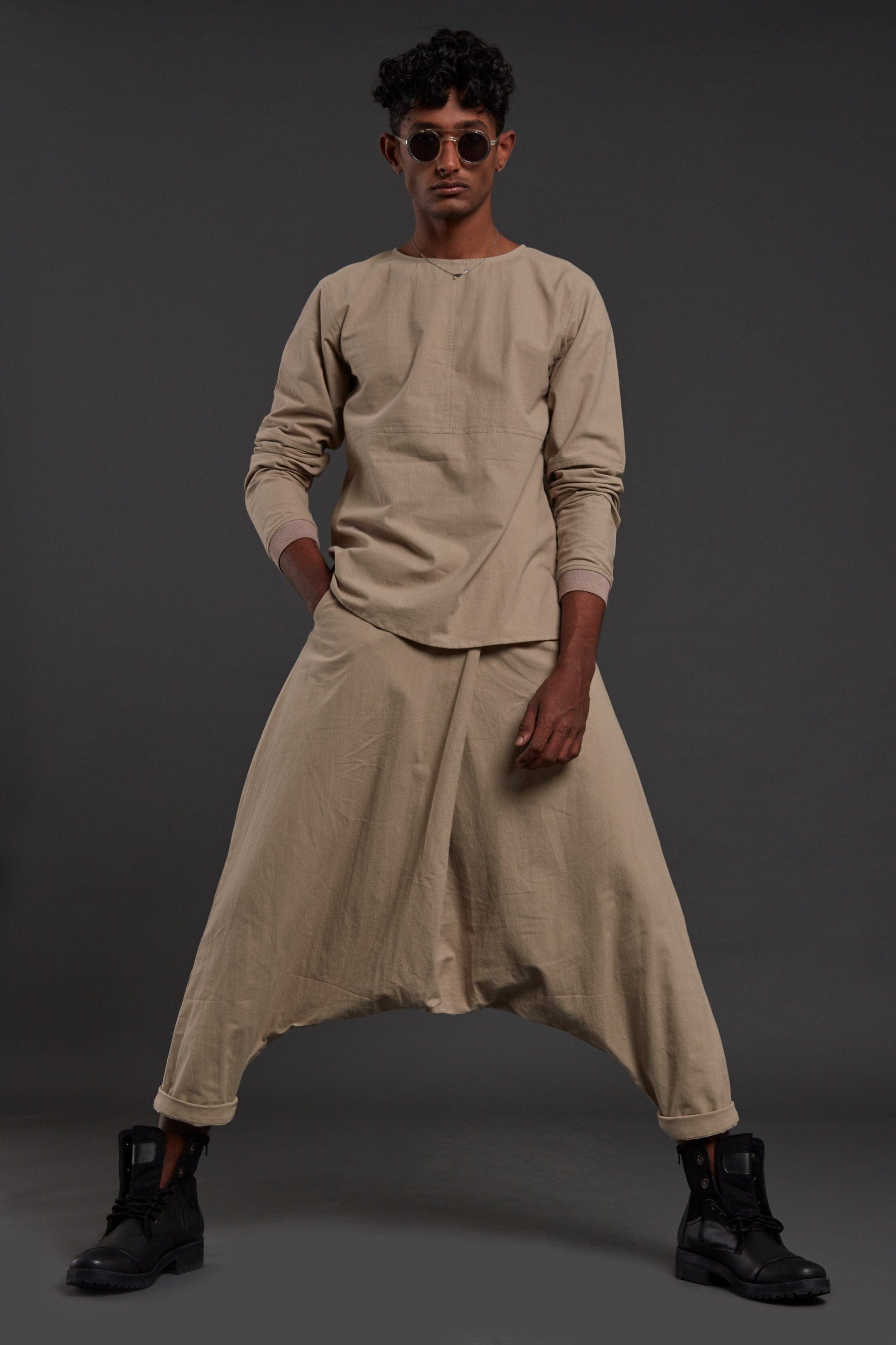 Buy Handwoven Pure Cotton Pants by MATI-Sustainable & Ethical
