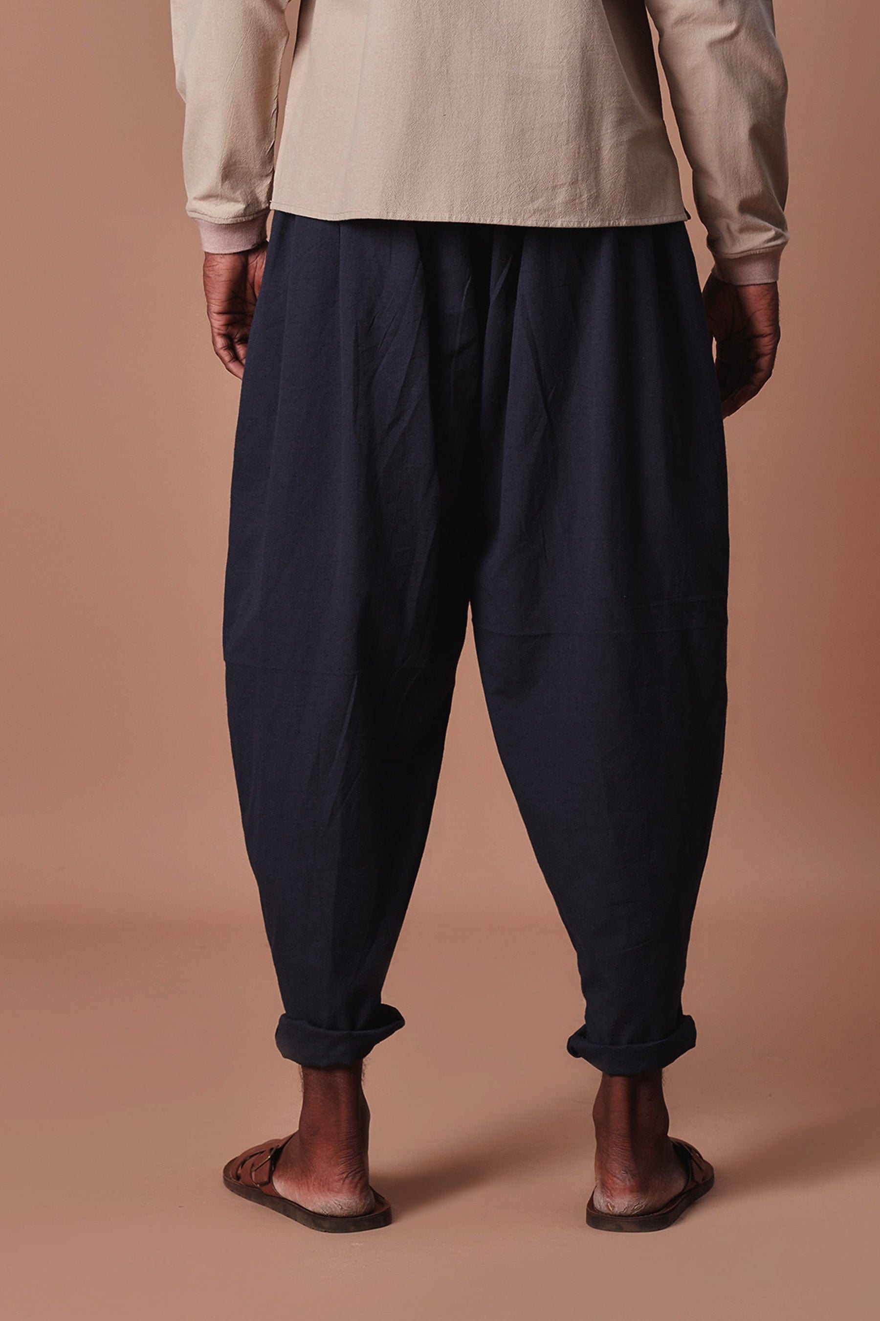 Buy Handwoven Pure Cotton Pants by MATI-Sustainable & Ethical