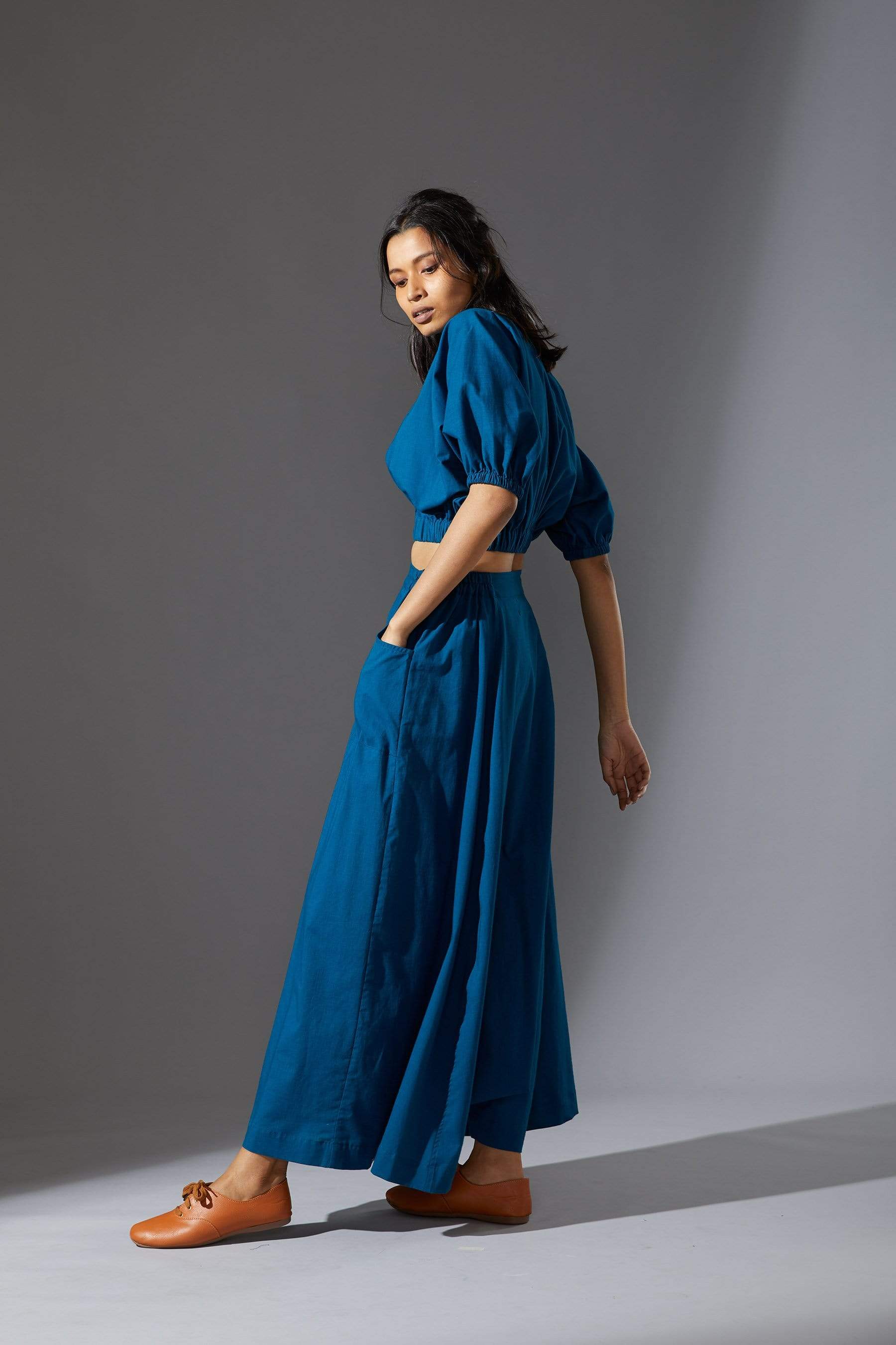 Buy Inweave Blue Cotton Printed Harem Pants for Women Online  Tata CLiQ