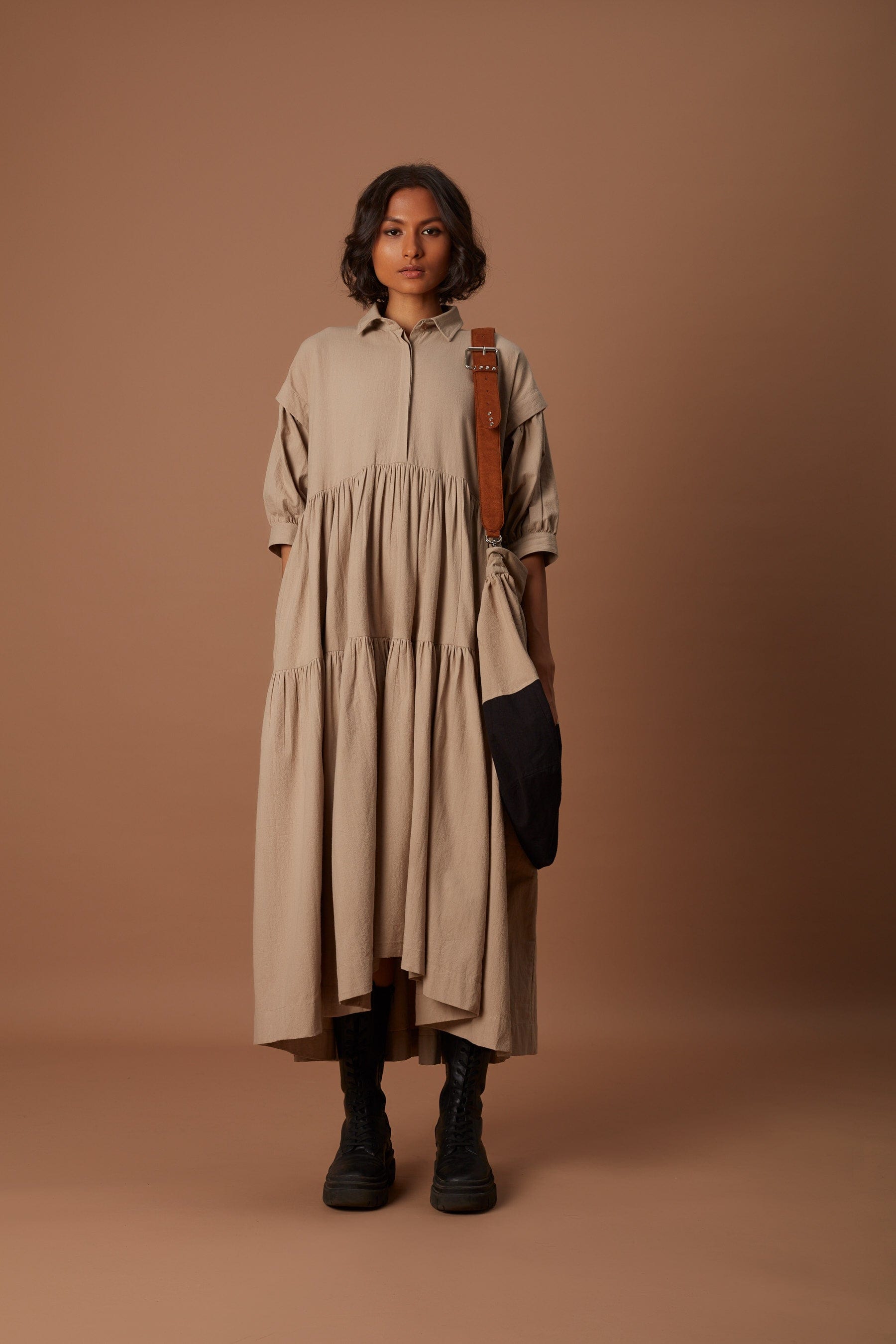Handcrafted from Handwoven Organic Cotton. Dresses for Women by Sustainable Fashion Designer Clothing Label MATI