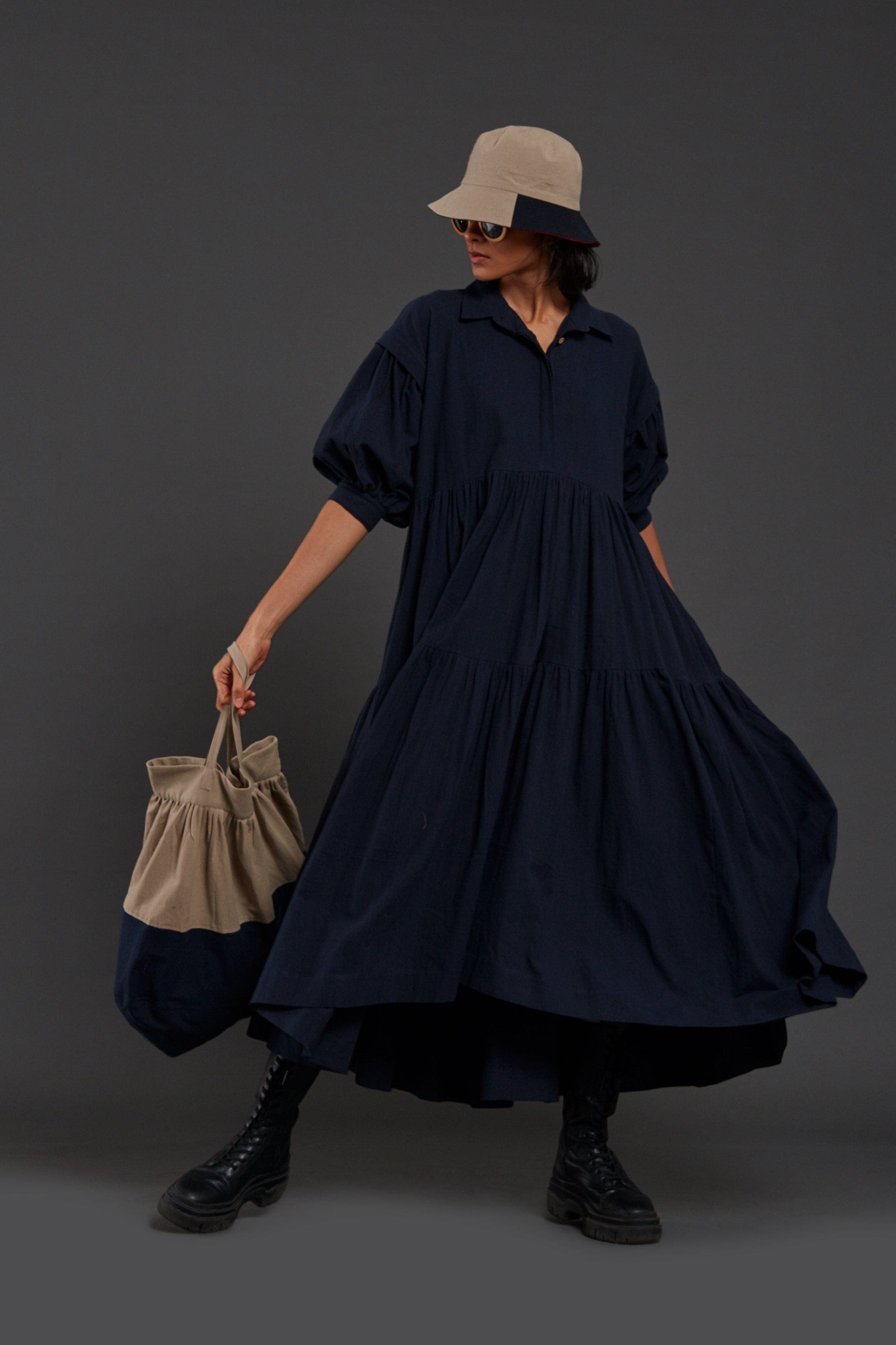 Handcrafted from Handwoven Organic Cotton. Dresses for Women by Sustainable Fashion Designer Clothing Label MATI