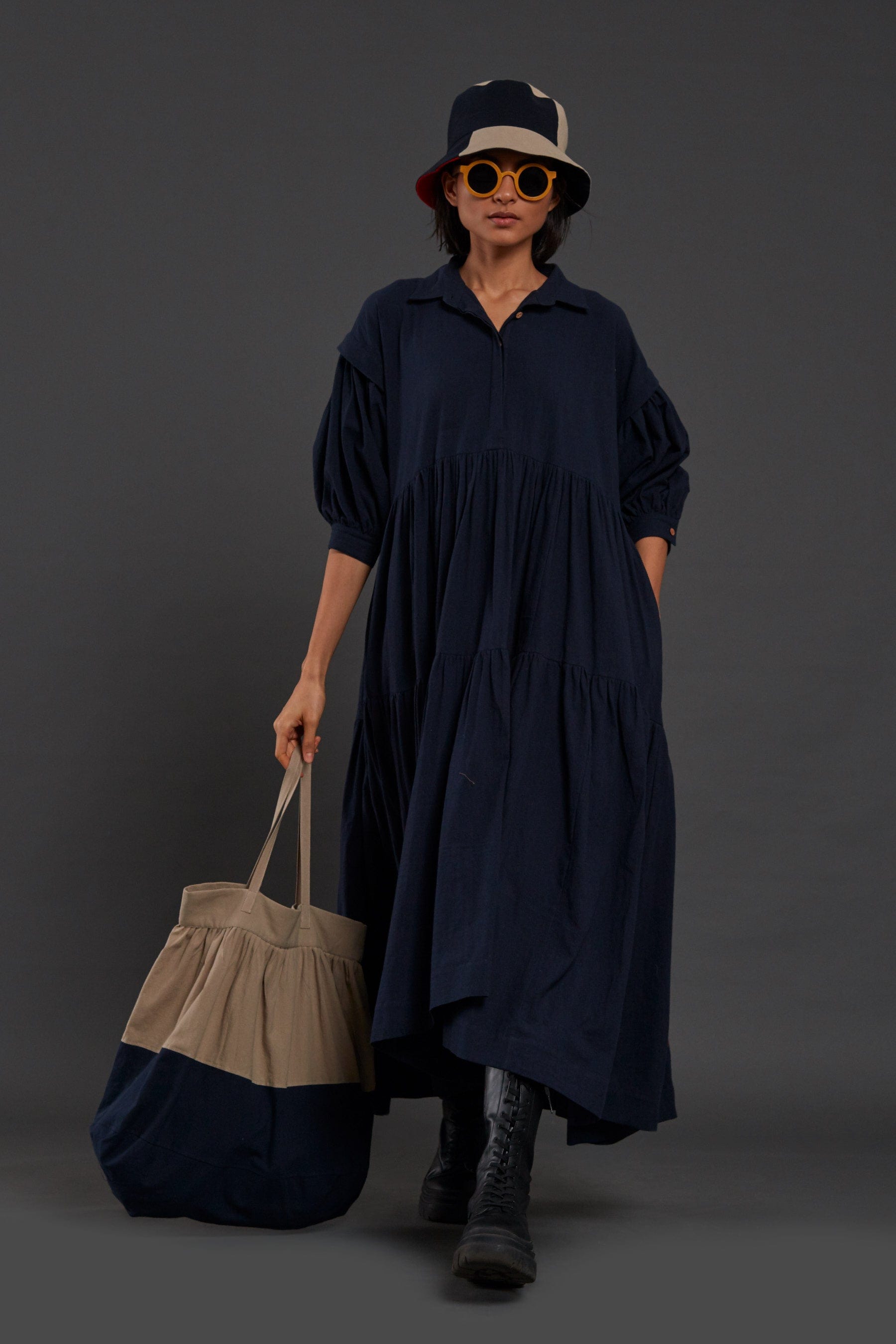 Handcrafted from Handwoven Organic Cotton. Dresses for Women by Sustainable Fashion Designer Clothing Label MATI