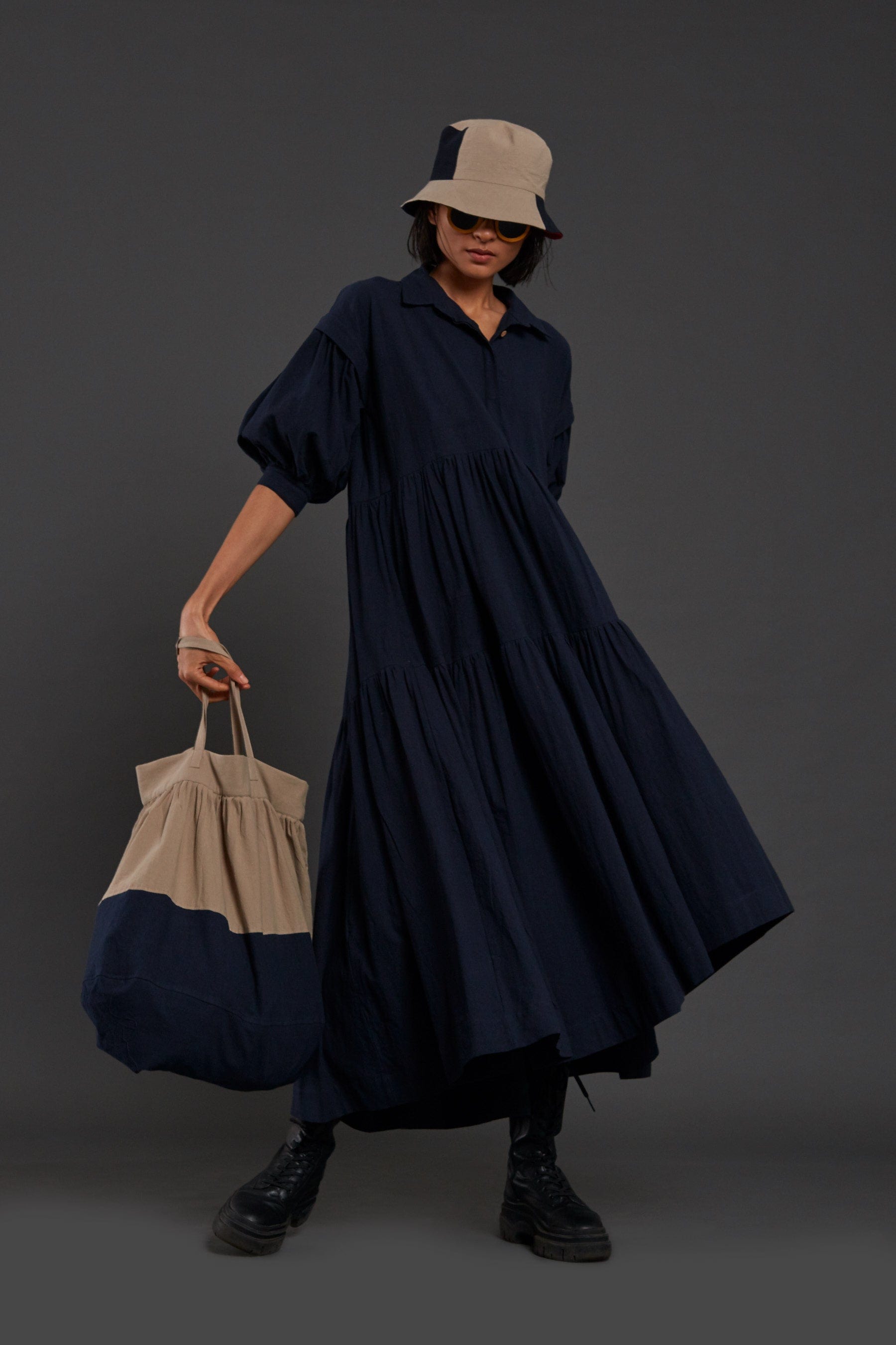 Handcrafted from Handwoven Organic Cotton. Dresses for Women by Sustainable Fashion Designer Clothing Label MATI