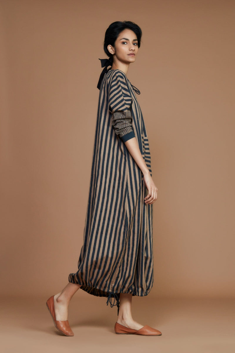 Mati Dresses DS Brown Striped Dress