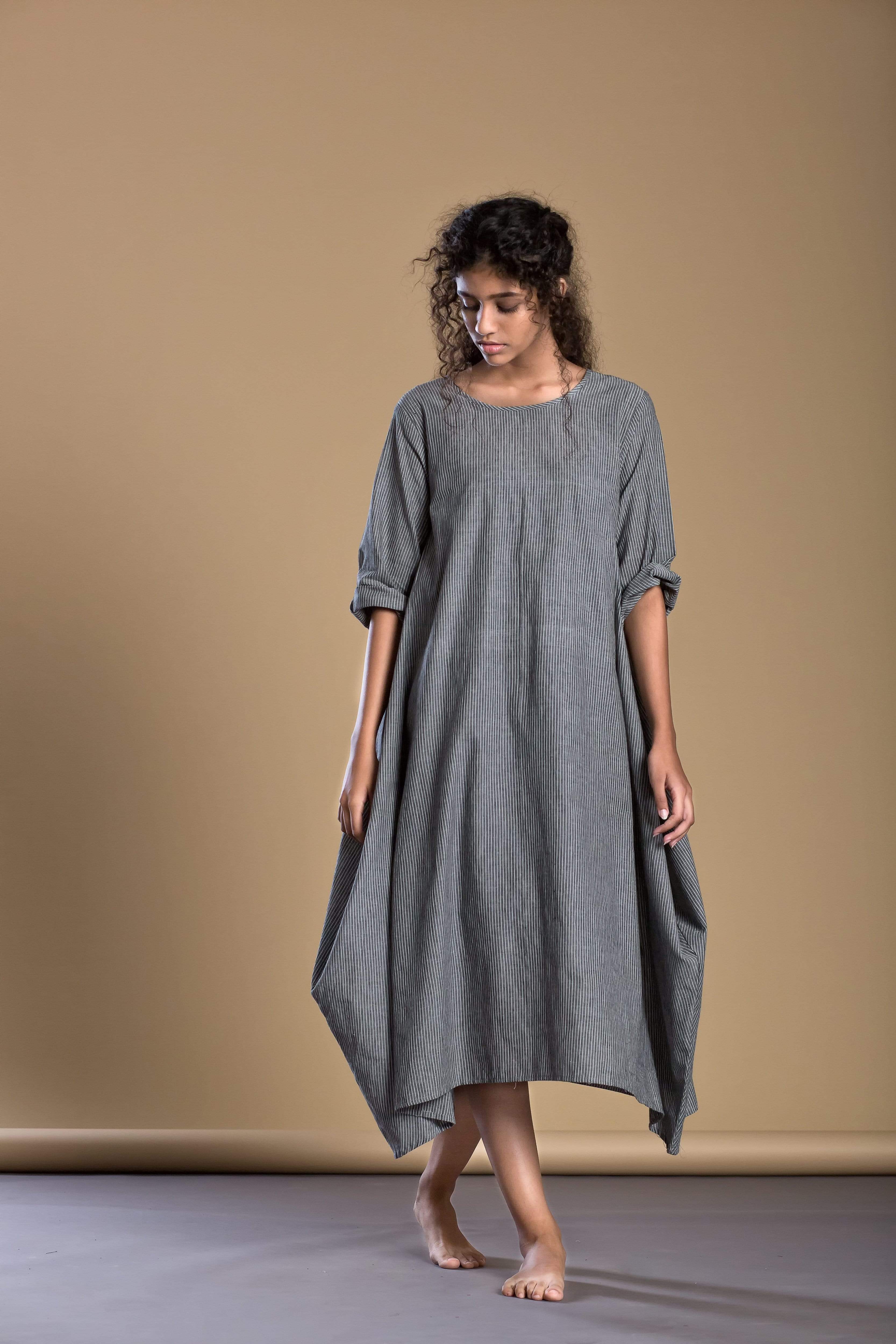 Handcrafted from Handwoven Organic Cotton. Dresses for Women by Sustainable Fashion Designer Clothing Label MATI