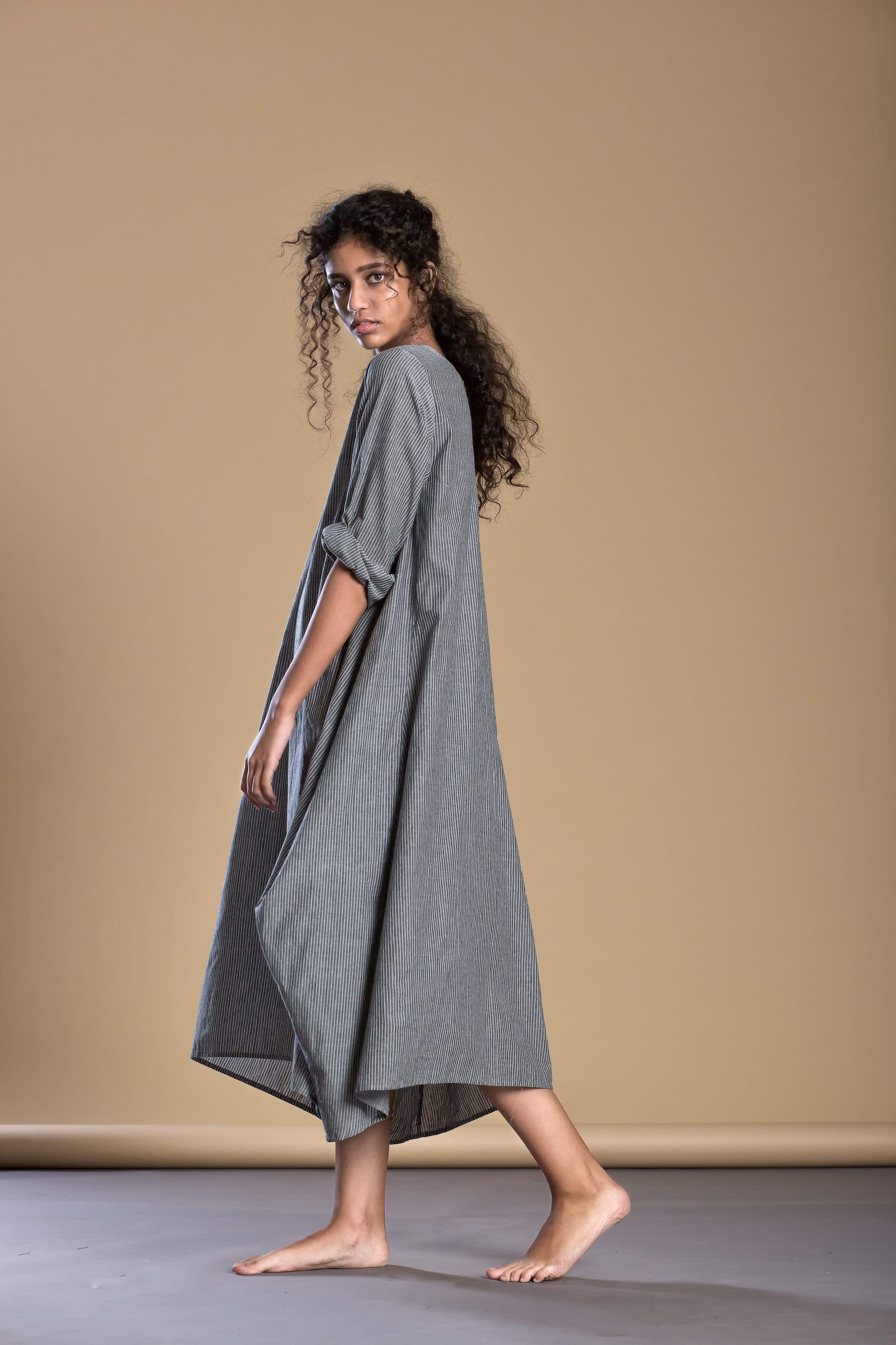 Handcrafted from Handwoven Organic Cotton. Dresses for Women by Sustainable Fashion Designer Clothing Label MATI