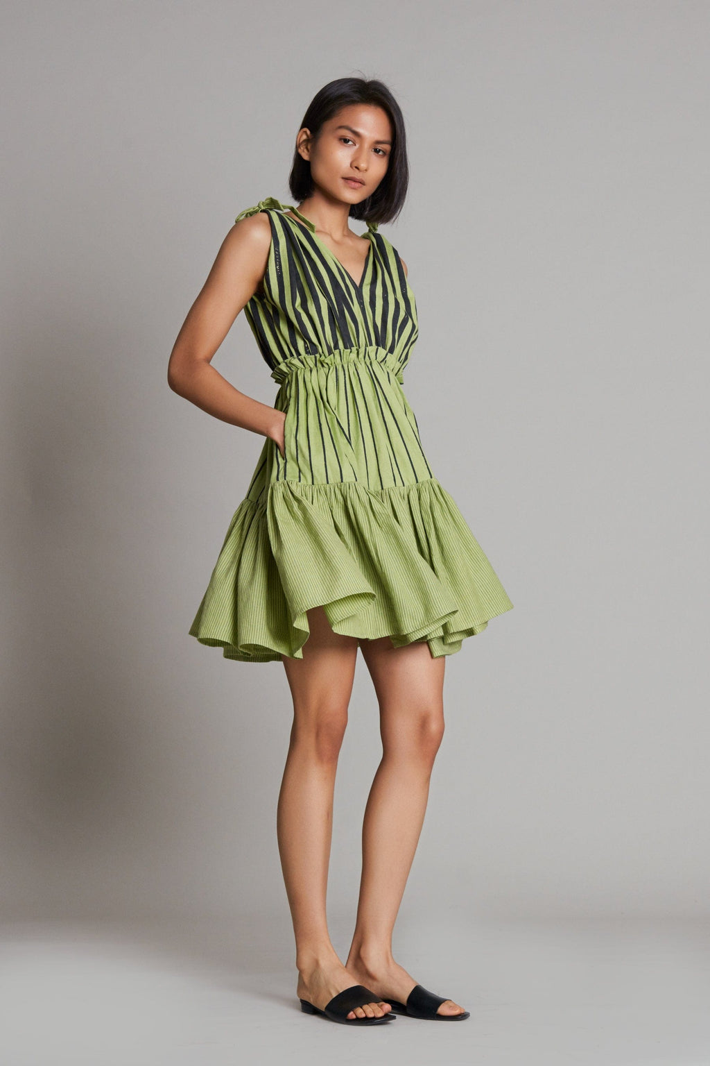Mati Dresses Lakeerein Green Frill Dress
