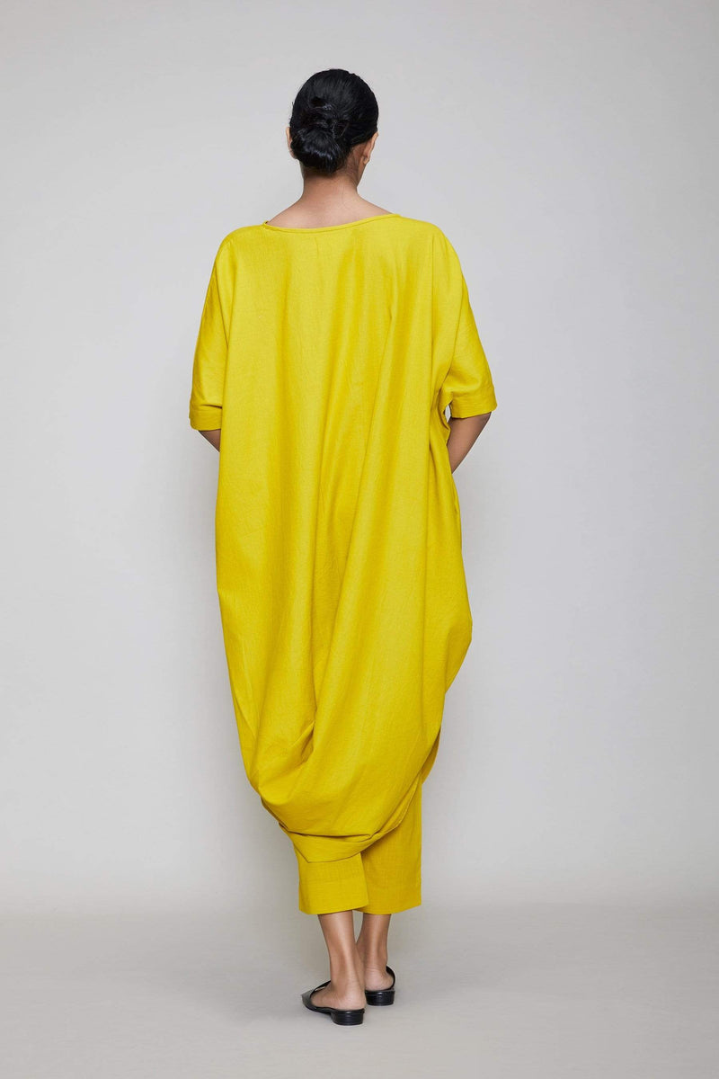 Mati Dresses Mati Cowl Button Tunic - Yellow