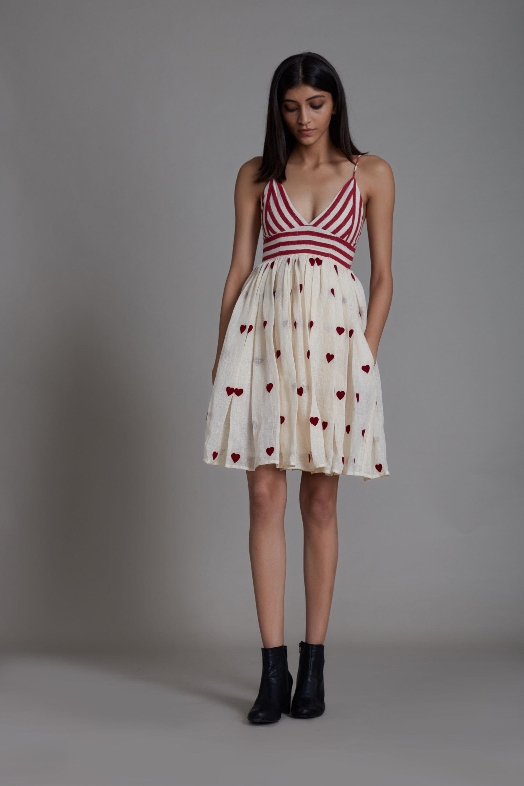Handcrafted from Pure Linen, Embroidered Dress for Women by Sustainable Fashion Clothing Label MATI