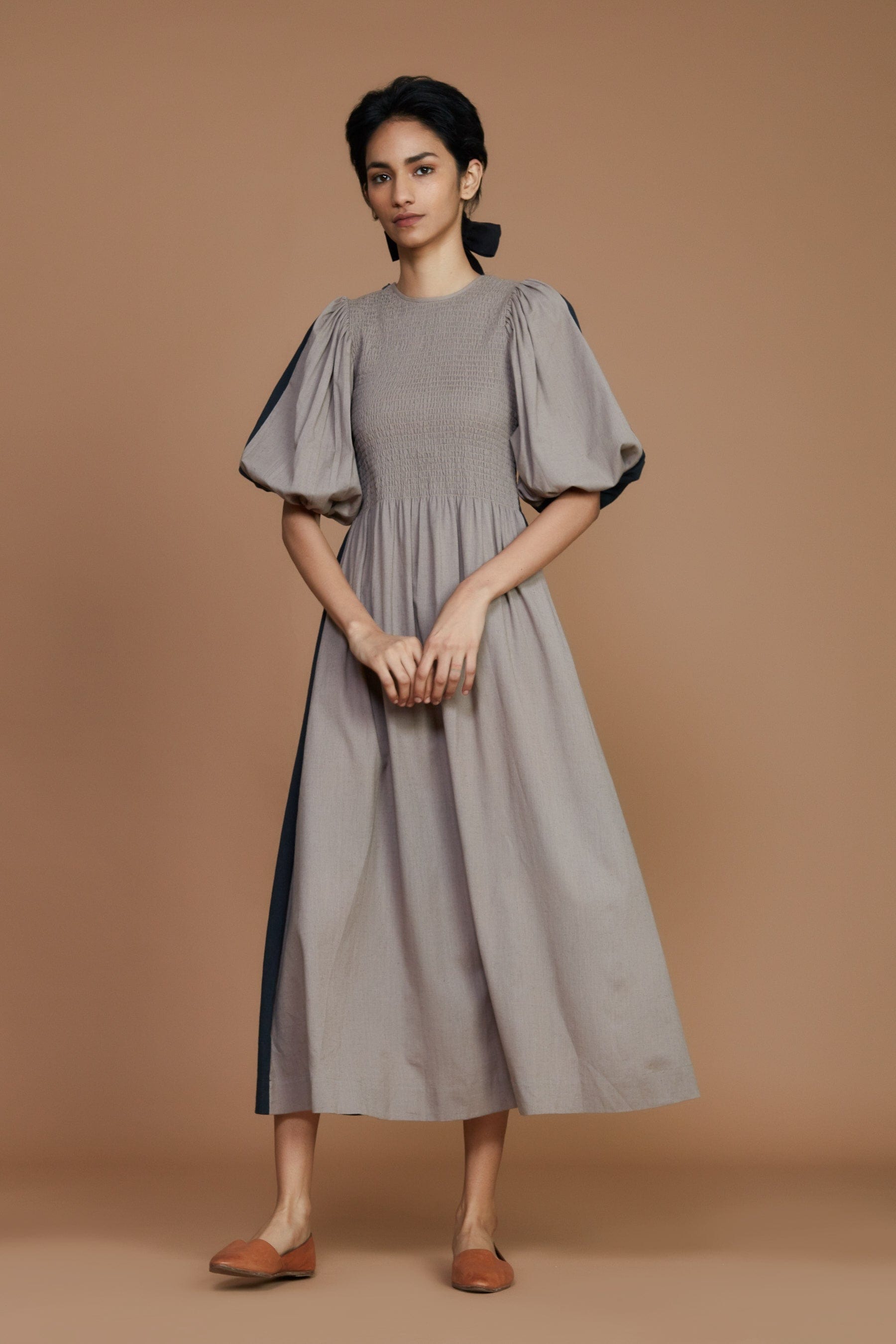 Buy Handwoven Pure Cotton Dress by MATI-Sustainable & Ethical