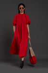 Mati Dresses XS Red Raglan Dress