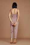 Mati Outfit Sets Ivory with Mauve Striped Corset & Pant Co-Ord Set(2 pcs)