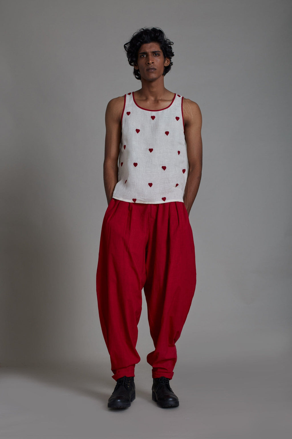 Mati Outfit Sets Linen Tank Set-Hearts