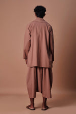 Mati Outfit Sets Mati Brown Cross Pocket Top, Jacket & Pant Set (3 pcs)