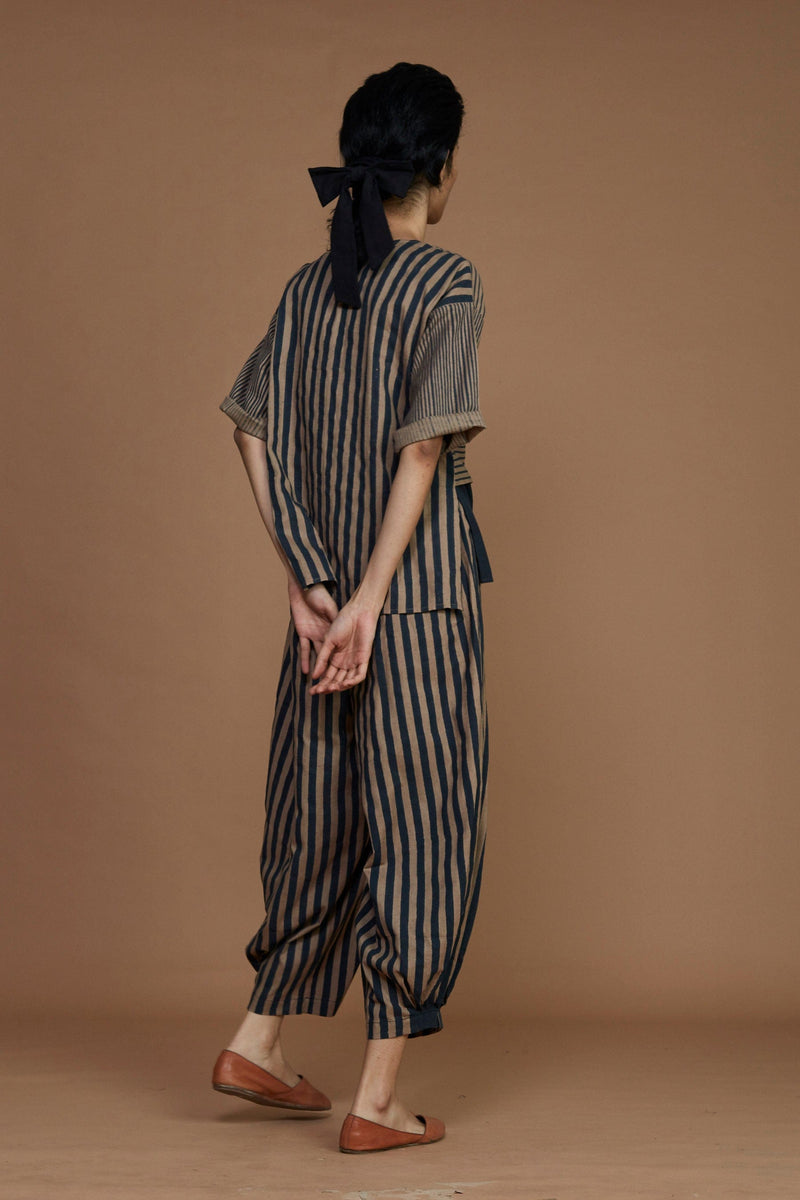 Mati Outfit Sets Mati Brown with Charcoal Striped CB Ekin Co-Ord Set