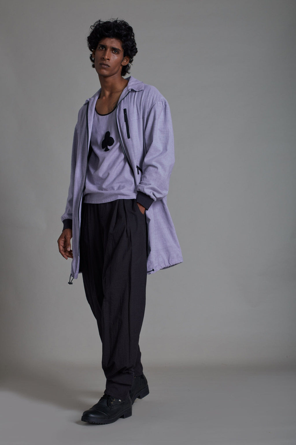 Mati Outfit Sets Men's Black Jack Set-Lavender