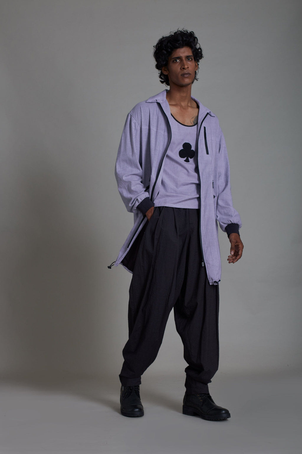 Mati Outfit Sets Men's Black Jack Set-Lavender