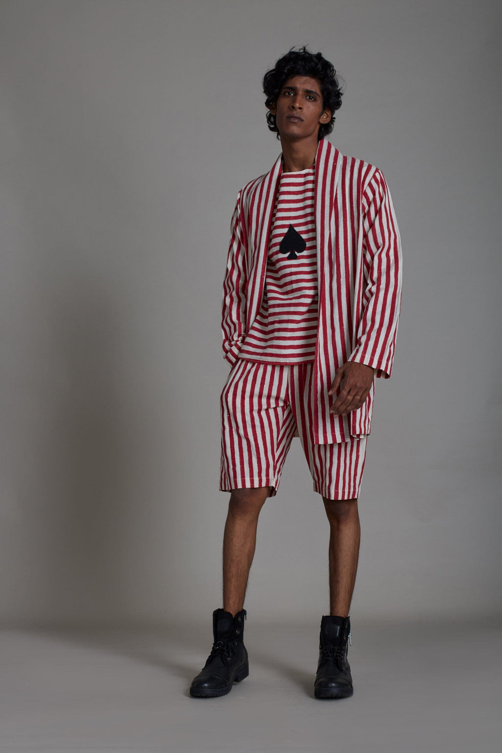 Mati Outfit Sets Red Stripe Set-3 Pcs