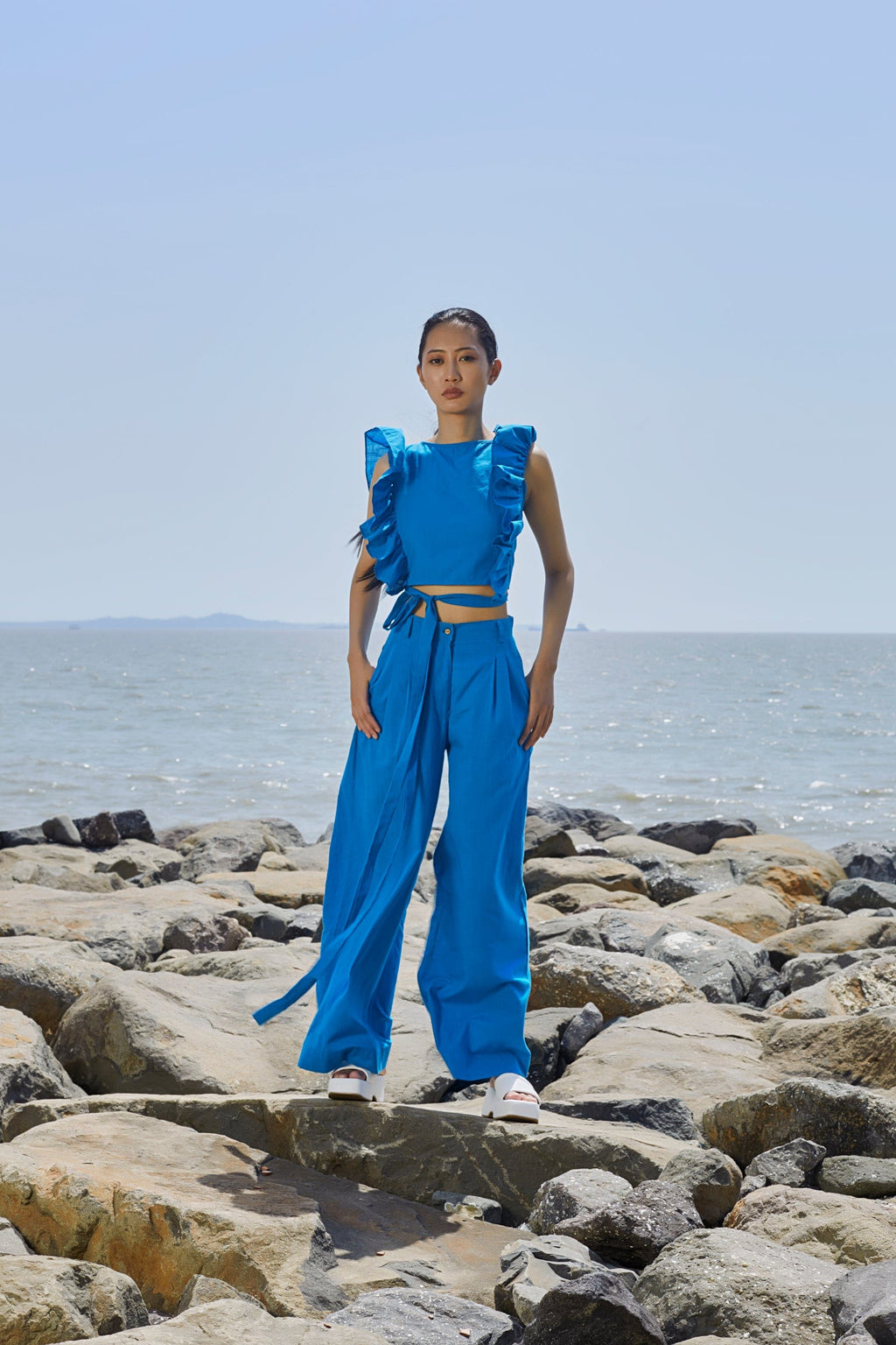 Mati Outfit Sets XS Blue Overlap Co-Ord Set