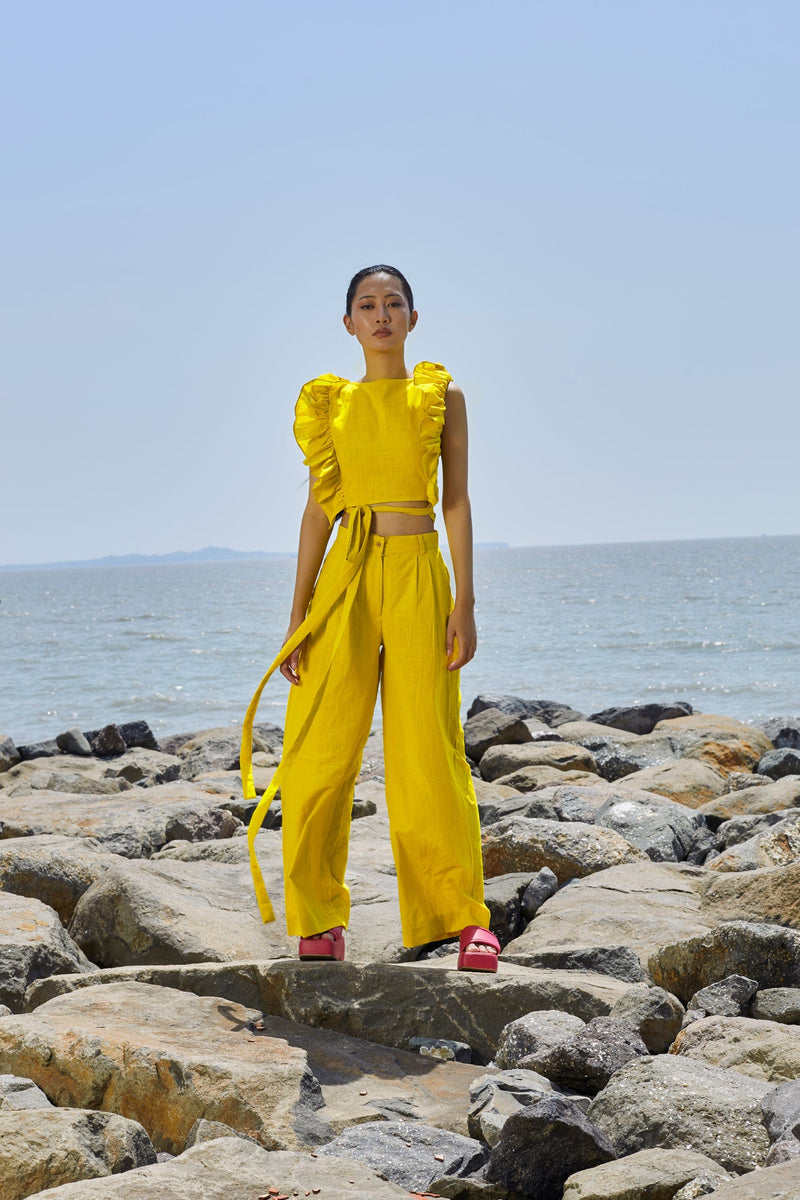 Mati Outfit Sets XS Yellow Overlap Co-Ord Set