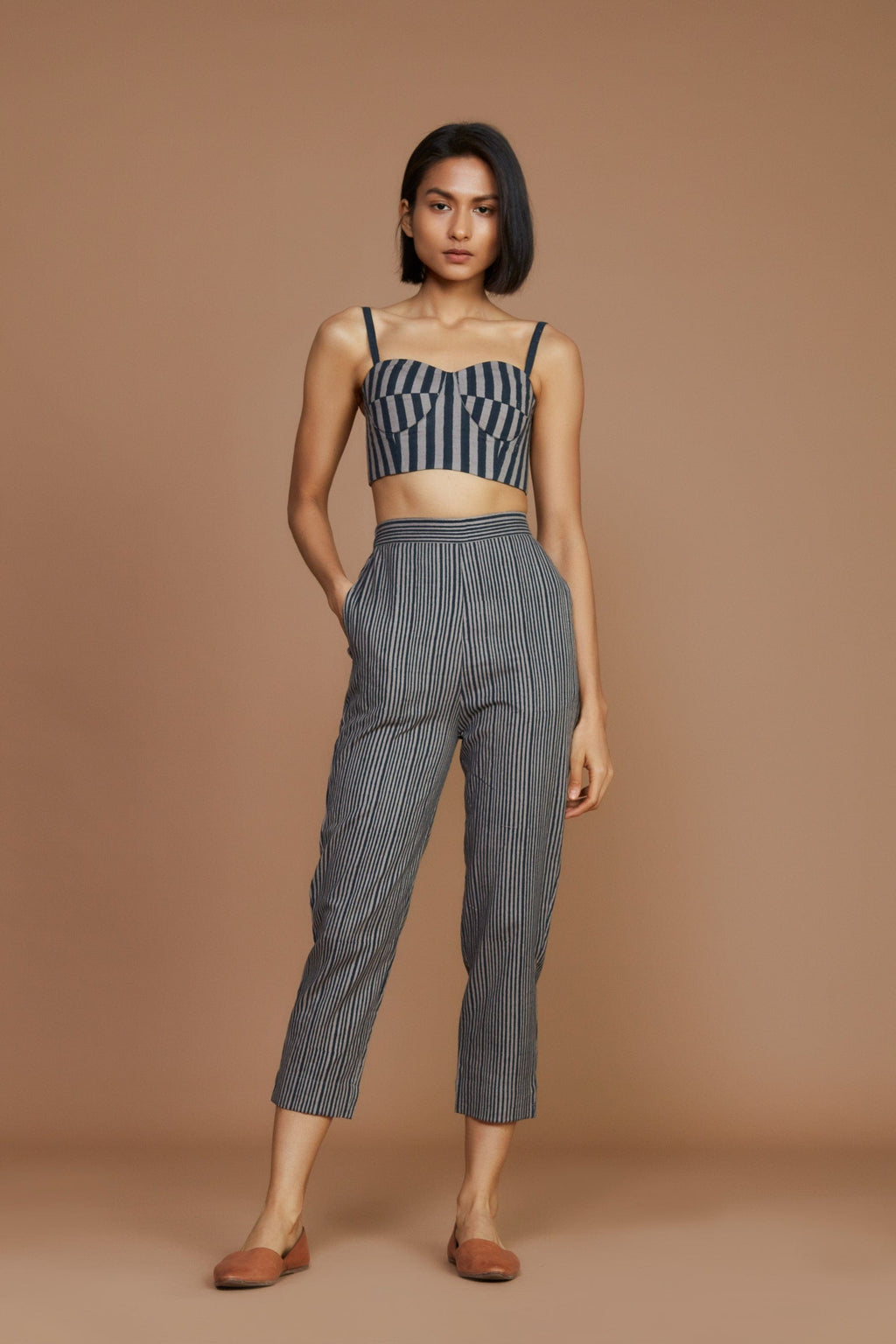 Ivory with Mauve Striped NHera Pants
