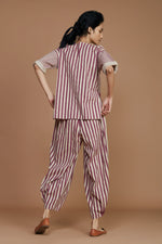 Mati Pants Ivory with mauve Striped NHera Pants