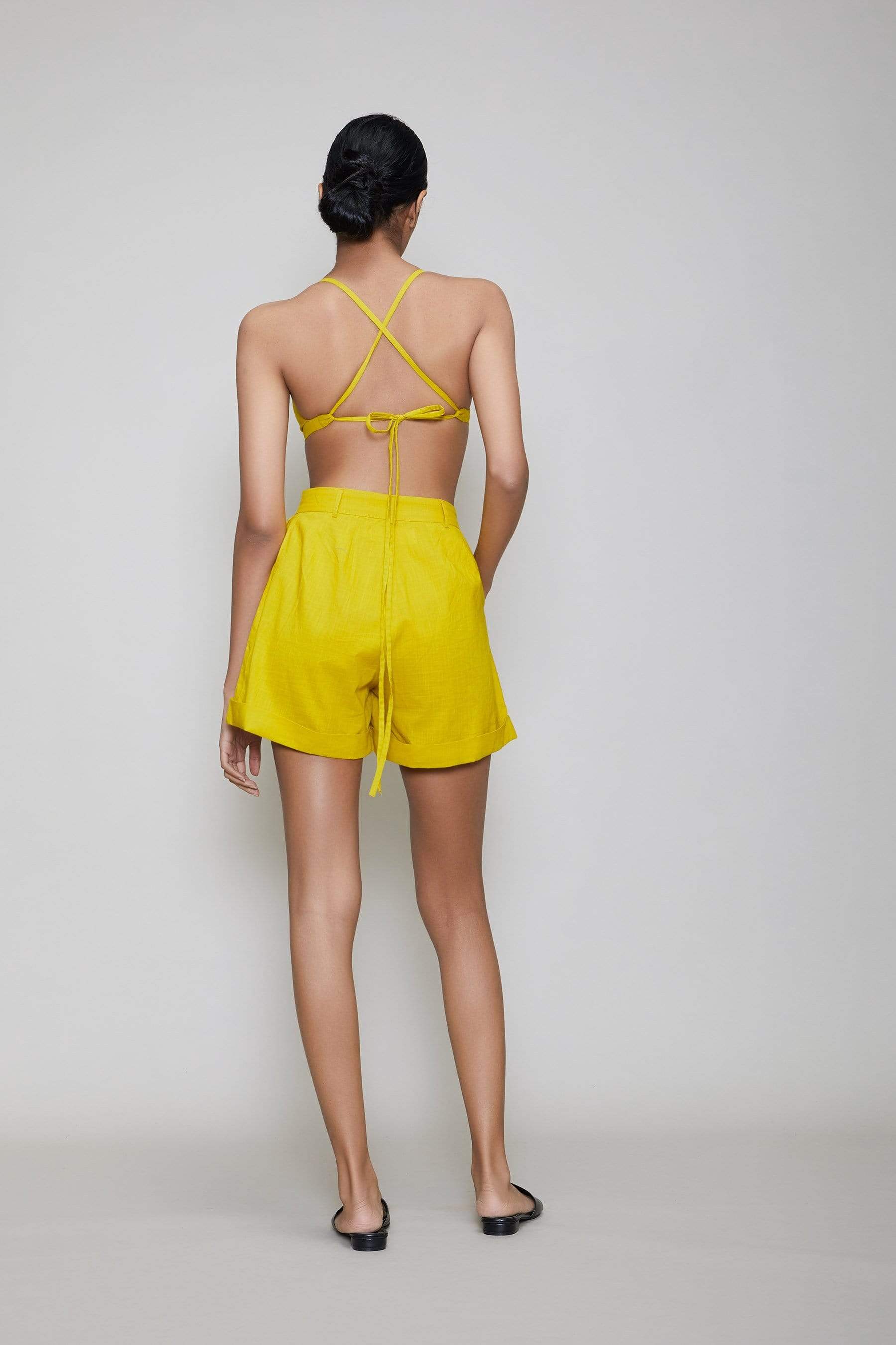 Mati Bralette & Shorts Set - Yellow