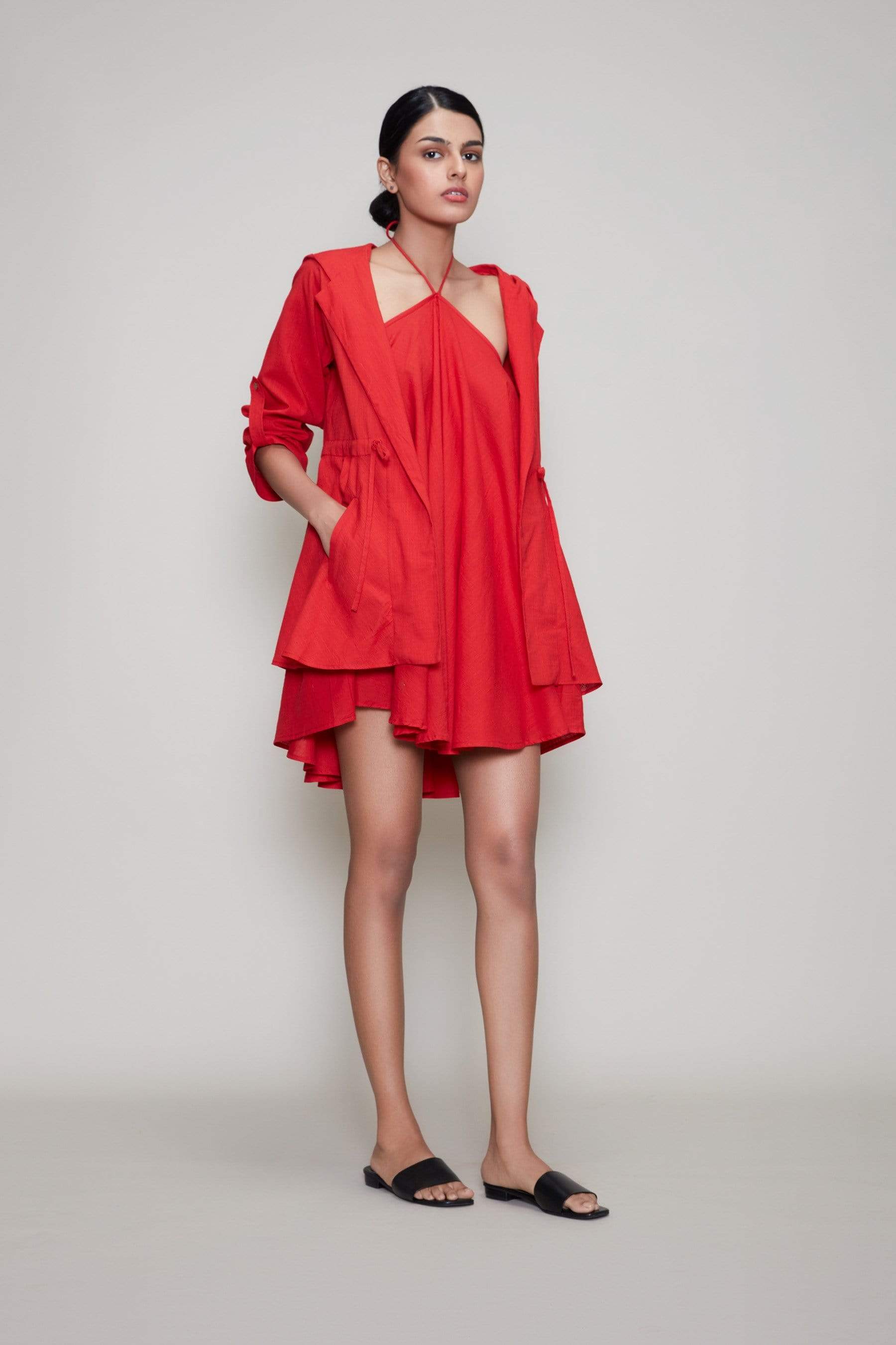 Mati Separates Mati Veza & Jacket Set- Red