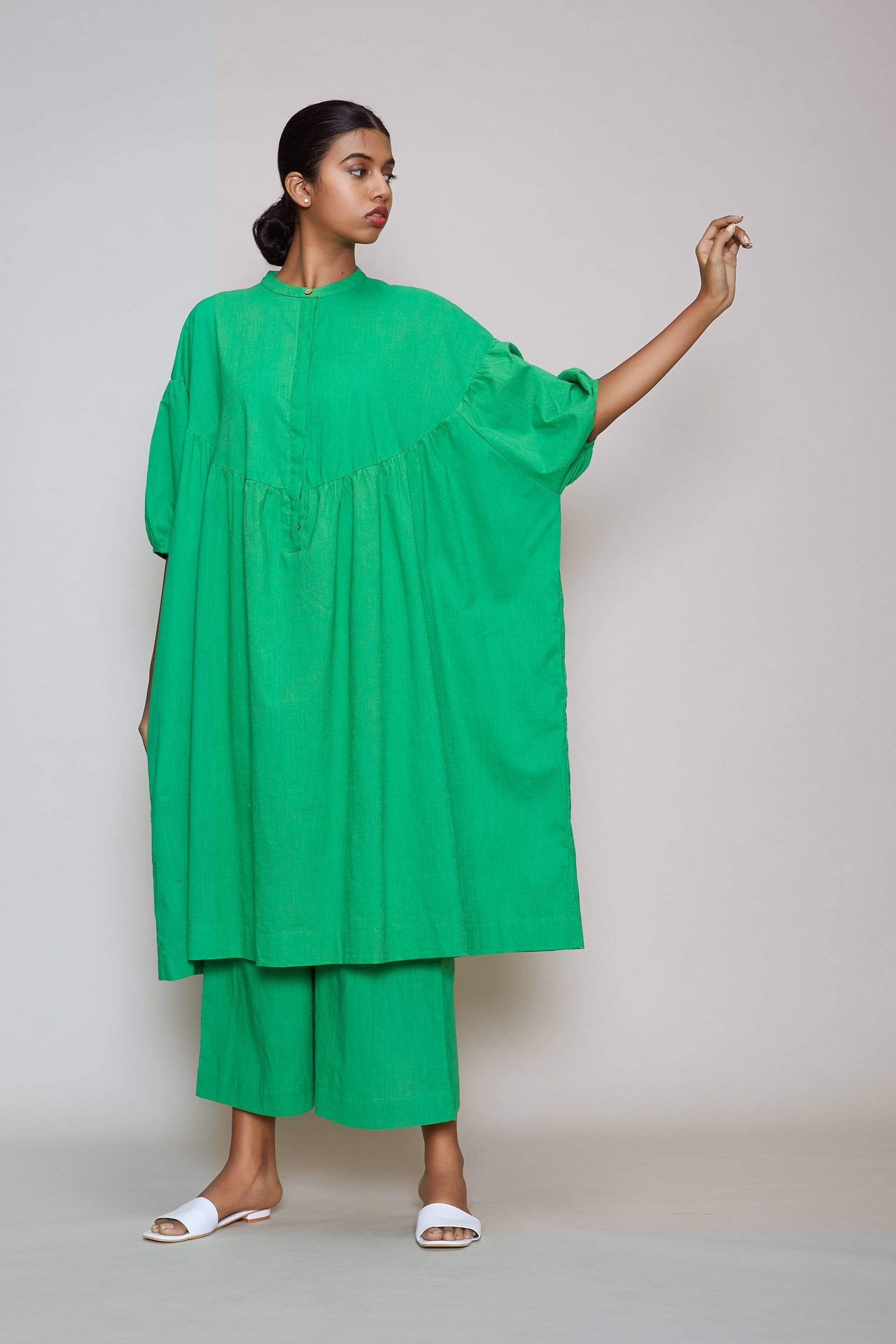 Handcrafted from Handwoven Organic Cotton, Plus Size Coord Set for Women by Sustainable Fashion Designer Clothing Label MATI