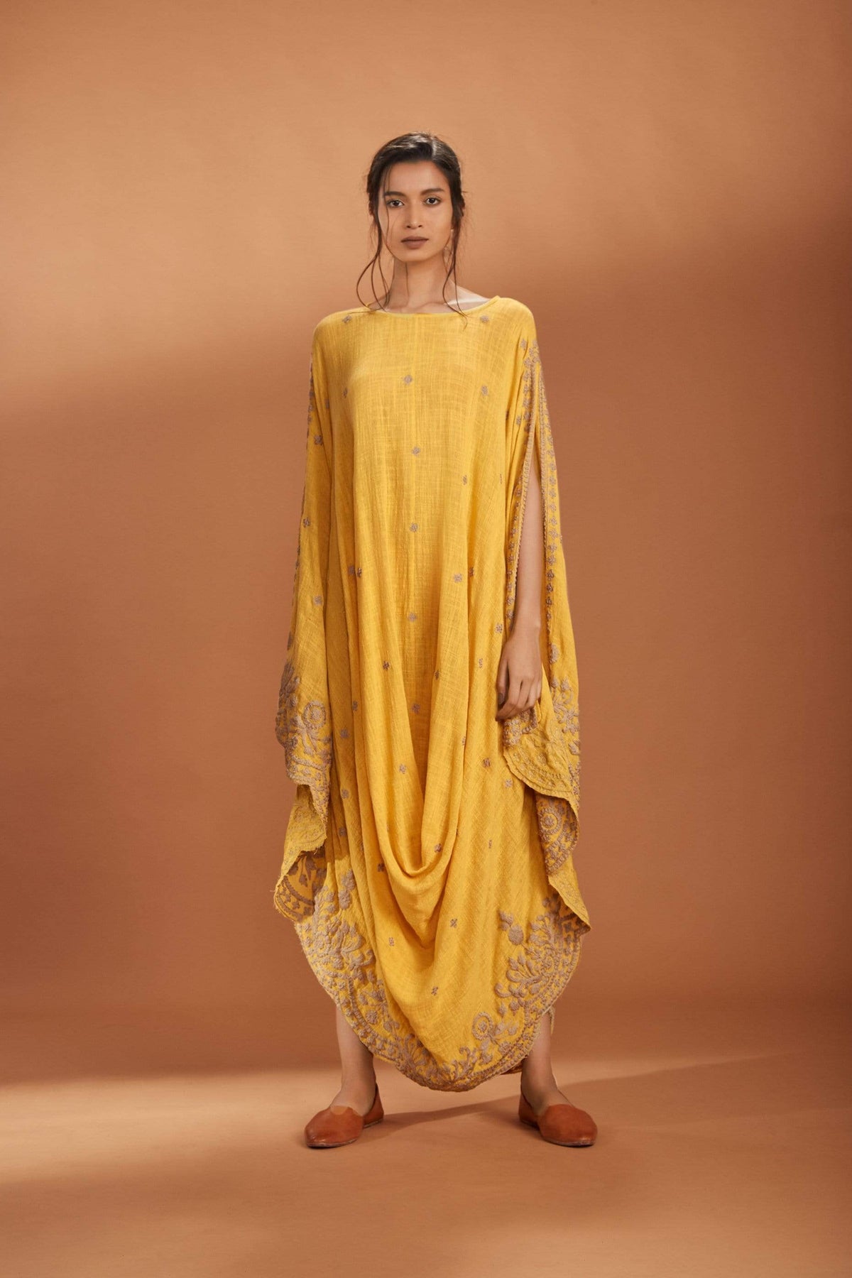 Mati SEPERATES MATI  EMB COWL DRESS YELLOW