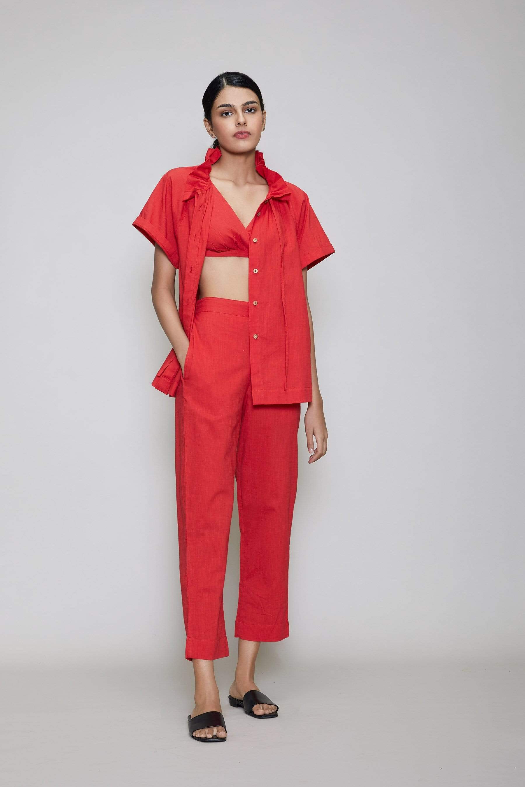 Mati SEPERATES Mati Tora Bralette 3 Piece Set - Red