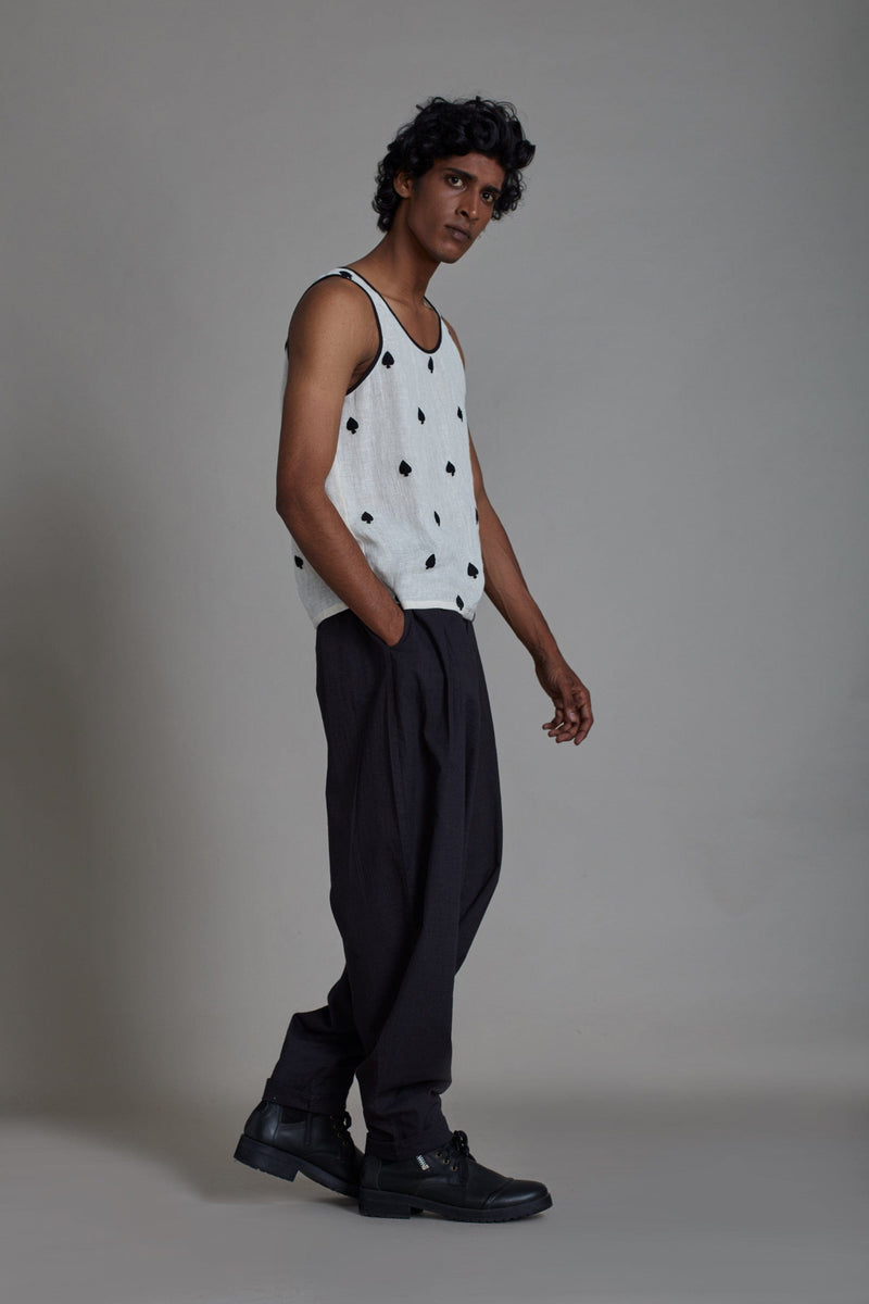 Mati Shirts & Tops Men's Linen Tank Top-Spade