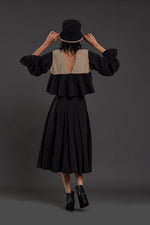 Mati skirts Black & Beige Bow Skirt